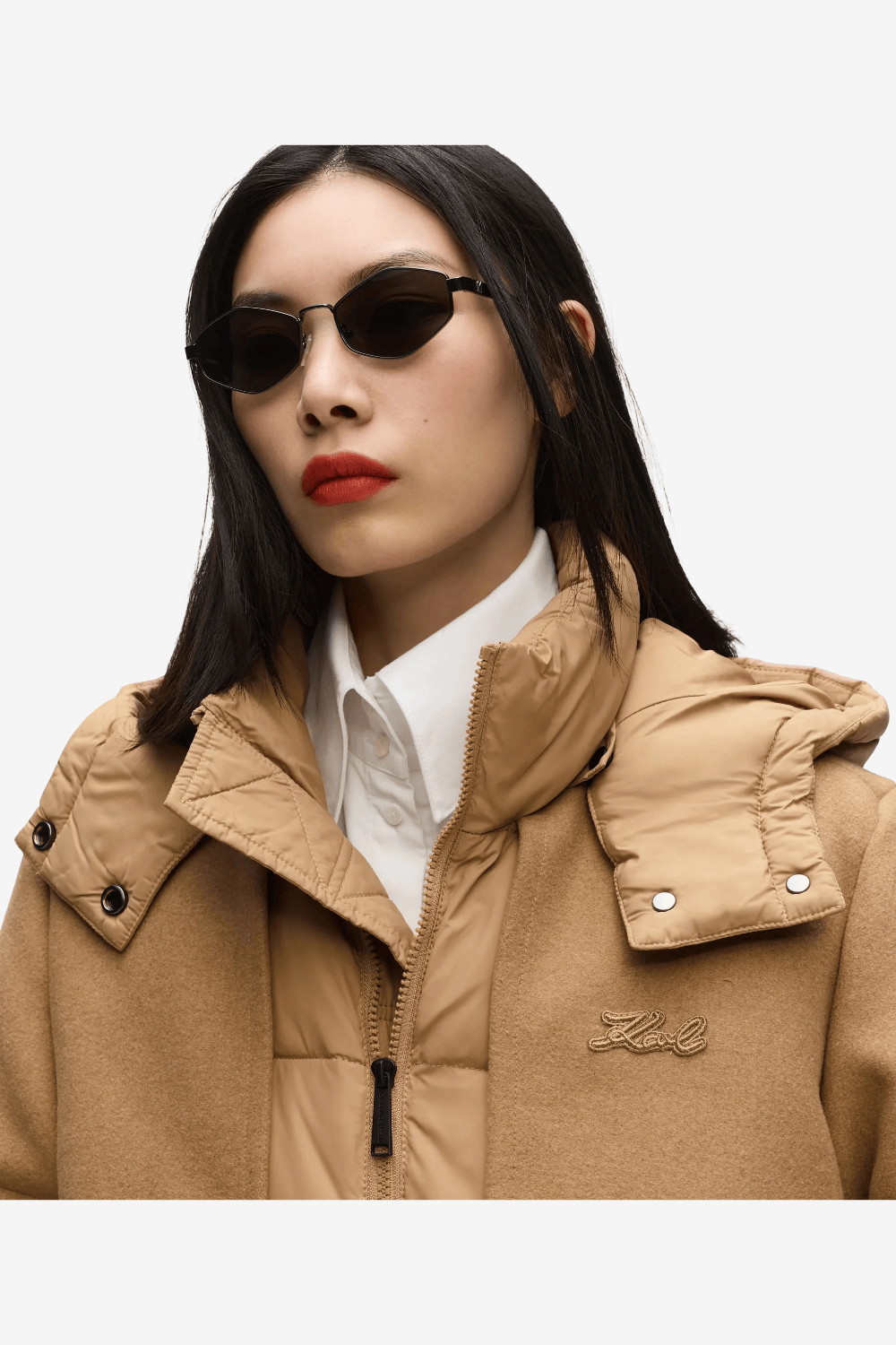 Karl Lagerfeld Belted Long Puffer Μπουφάν Camel B4W15003 1LG