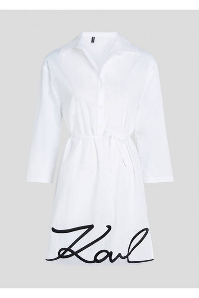 Karl Lagerfeld DNA Signature Beach Φόρεμα Άσπρο 240W2205