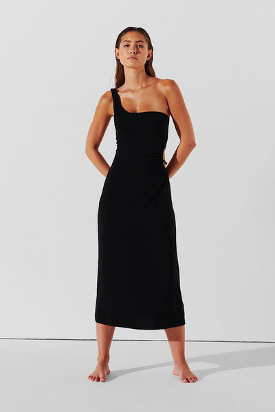 Karl Lagerfeld  Signature One-Shoulder Beach Φόρεμα Μαύρο 241W2200 999
