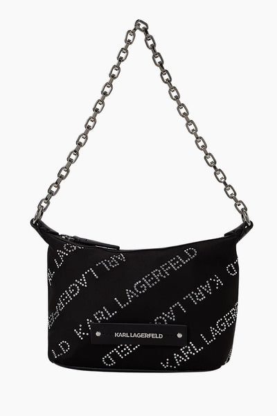 Karl Lagerfeld K/Essential Crystal Mini Shoulder Τσάντα Μαύρη 241W3030 999