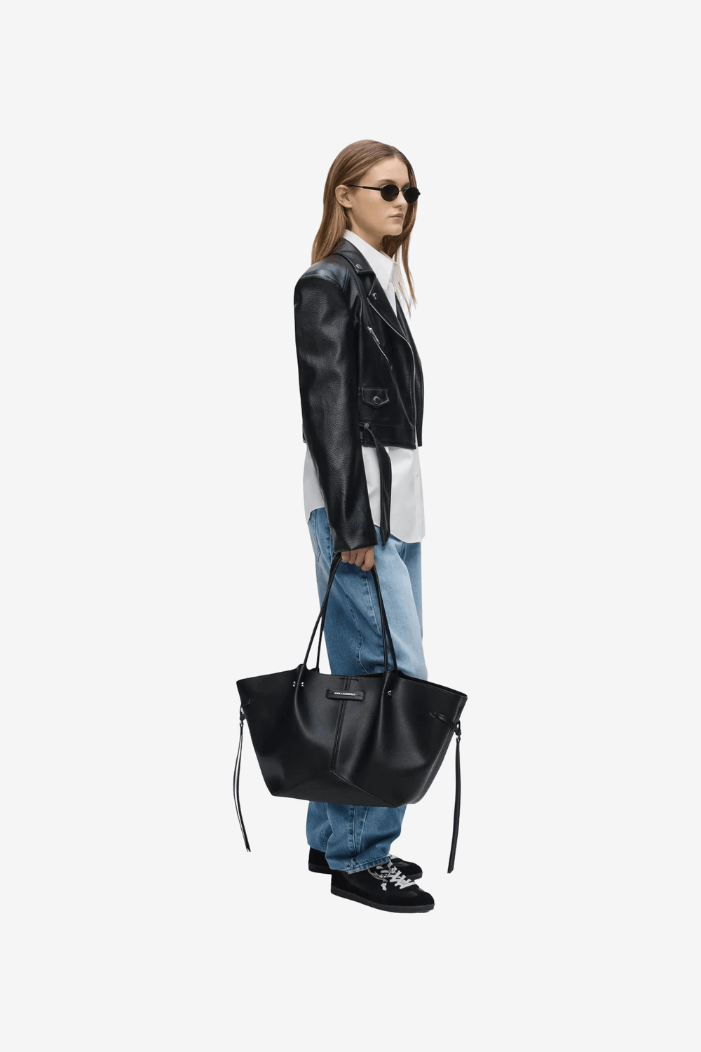 Karl Lagerfeld K/Pierced Medium Tote Bag Black B3W30347 1AV