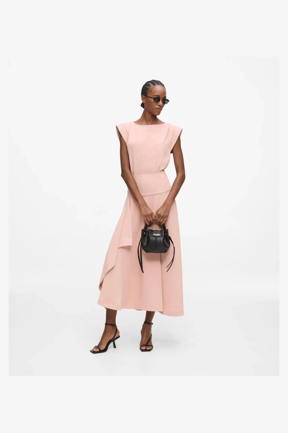 Karl Lagerfeld K/Pierced Mini Bucket Bag Black B3W30280