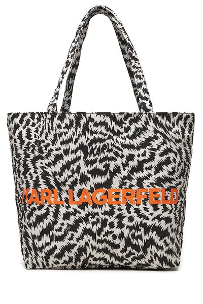 Karl Lgerfeld Shopper Zebra Τσάντα Μαύρη/Άσπρη 241W3887 A998