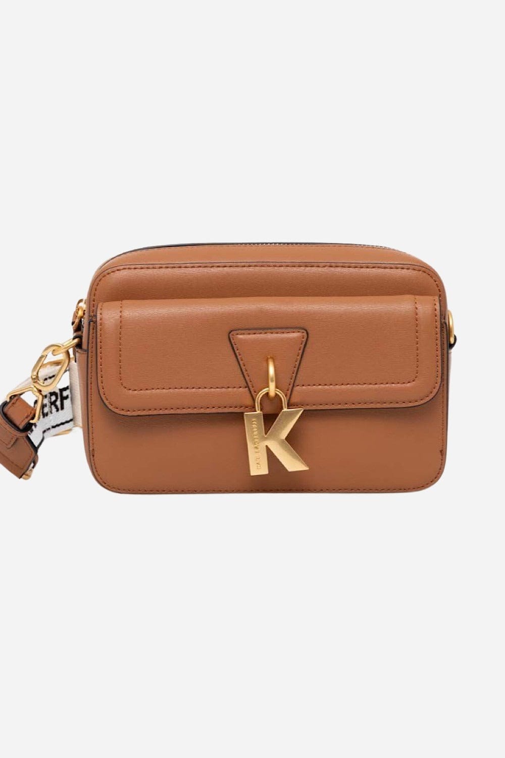 Karl Lagerfeld K/Lock Camerabag Leather Bag Brown 245W3047