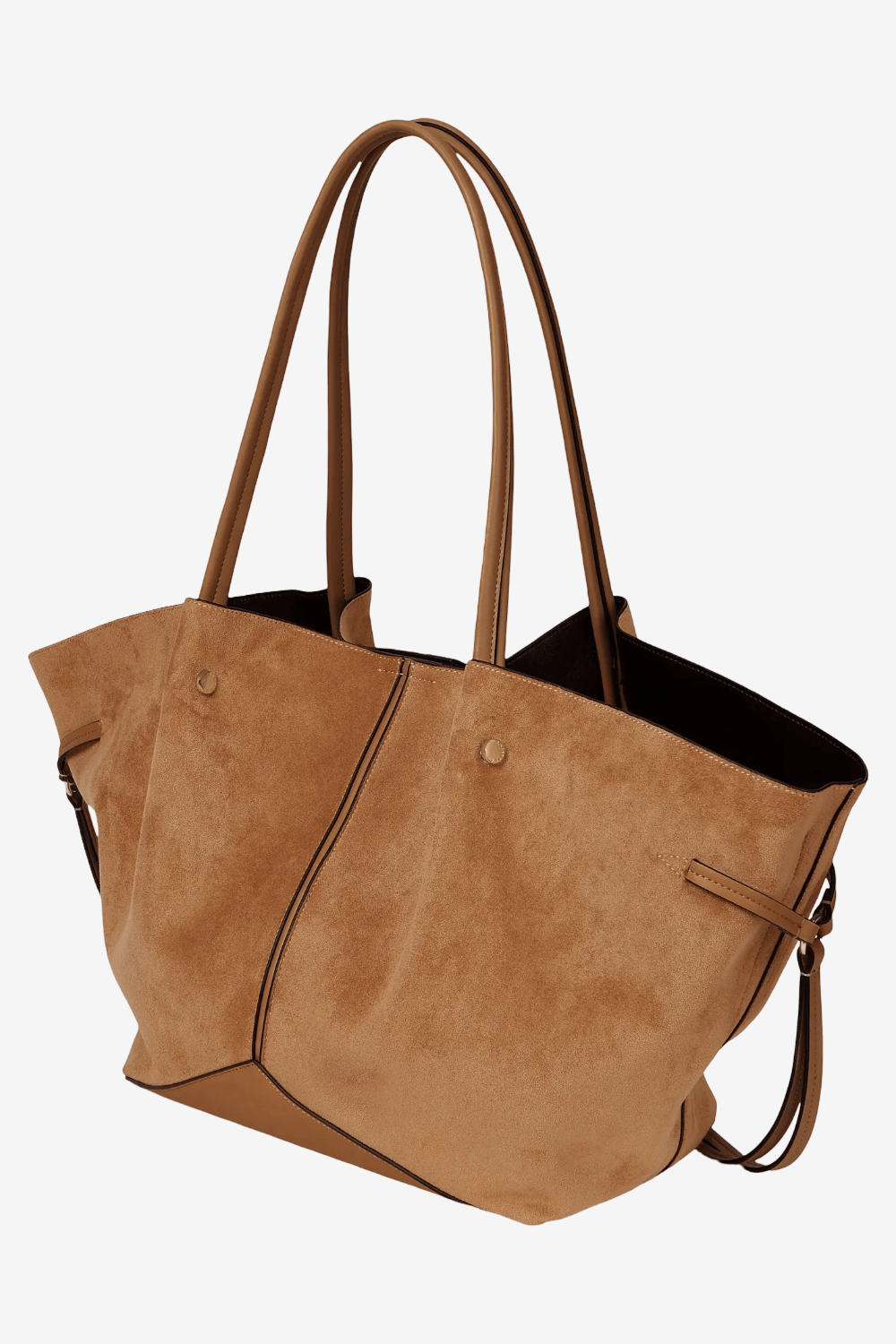 Karl Lagerfeld K/Pierced Large Faux-Suede Tote Τσάντα Dark Tan B4W30360 1UR