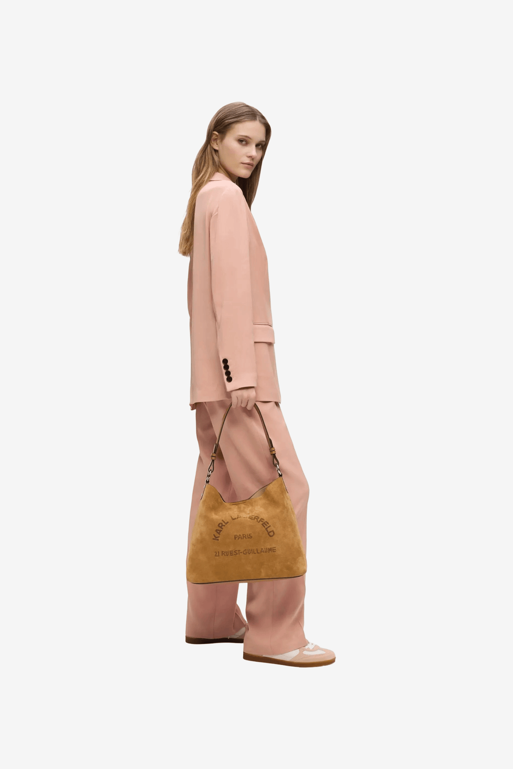 Karl Lagerfeld K/Daily Suede Hobo Τσάντα Caramel B3W30346 1XV