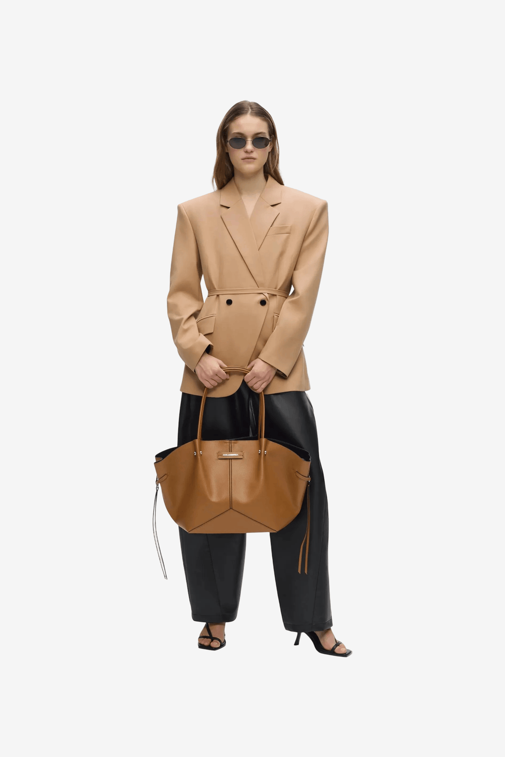 Karl Lagerfeld K/Pierced Medium Tote Bag Caramel B3W30347 1XV