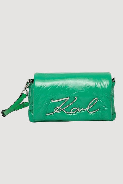 Karl Lagerfeld Signature Soft SHB Nylon Τσάντα Πράσινη 236W3006