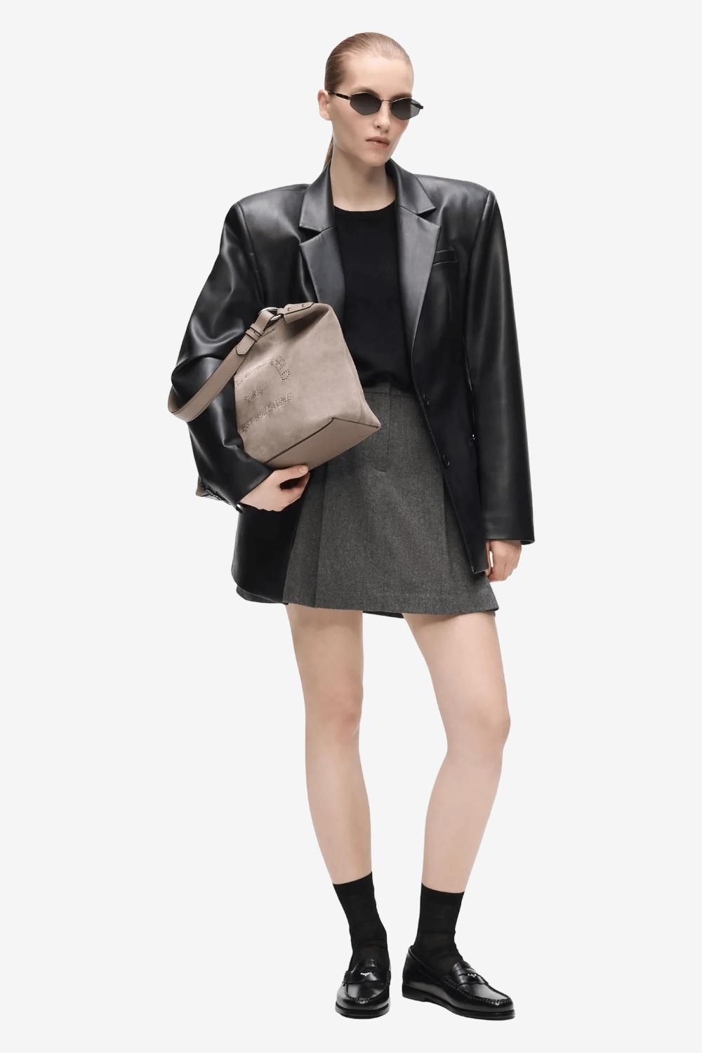 Karl Lagerfeld K/Daily Suede Hobo Τσάντα Γκρι B3W30346