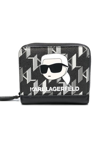 Karl Lagerfeld Ikonik Karl Bi-Fold Πορτοφόλι Μαύρο 235W3257