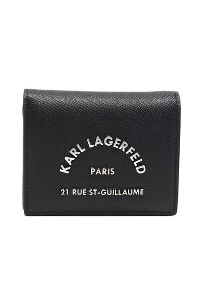 Karl Lagerfeld Logo-Plaque Bi-Fold Πορτοφόλι Μαύρο 235W3249