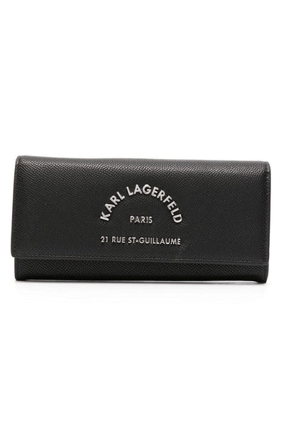 Karl Lagerfeld logo-plaque Continental Πορτοφόλι Μαύρο 235W3259