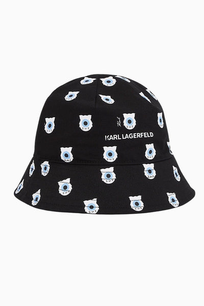 Karl Lagerfeld KL X Darcel Disappoints Reversible Bucket Καπέλο Μαύρο 241W3412 A999