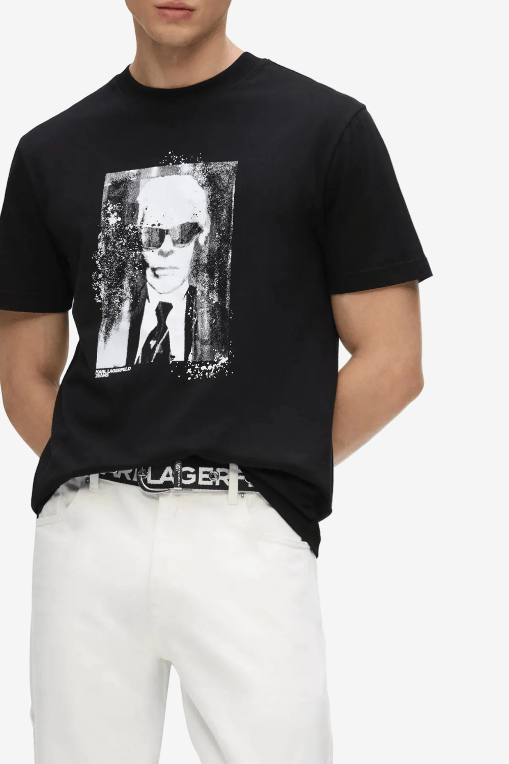 Karl Lagerfeld Jeans Karl portrait T-shirt  Μαύρο B3W17006