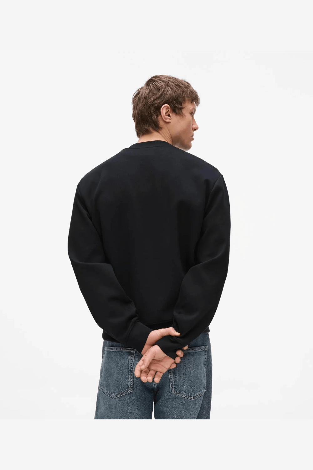 Karl Lagerfeld Jeans Scuba Crew Neck Sweatshirt Black B3M20004 999