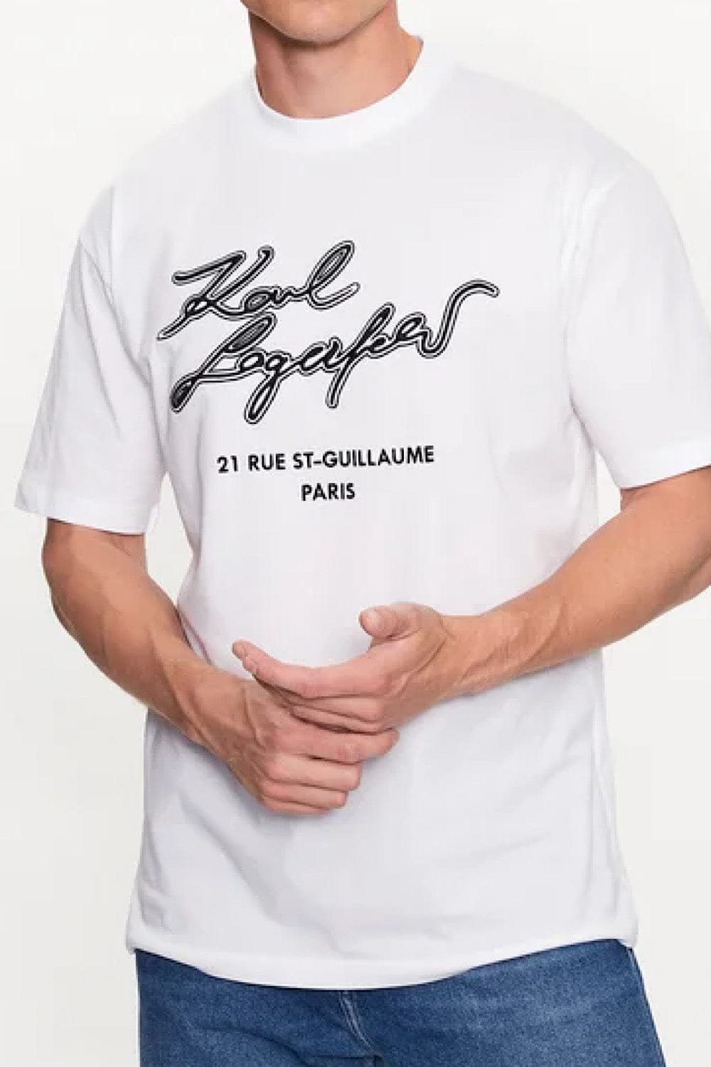 Karl Lagerfeld Men's T-Shirt White 755152 532224 10