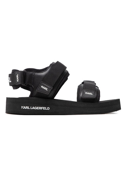 Karl Lagerfeld Atlantik Double Strap Ανδρικά Σανδάλια Μαύρα KL70510