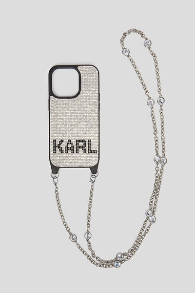 Karl Lagerfeld K/Evning Rhinestone-Embellished Iphone 14 Pro Θήκη 236W3899