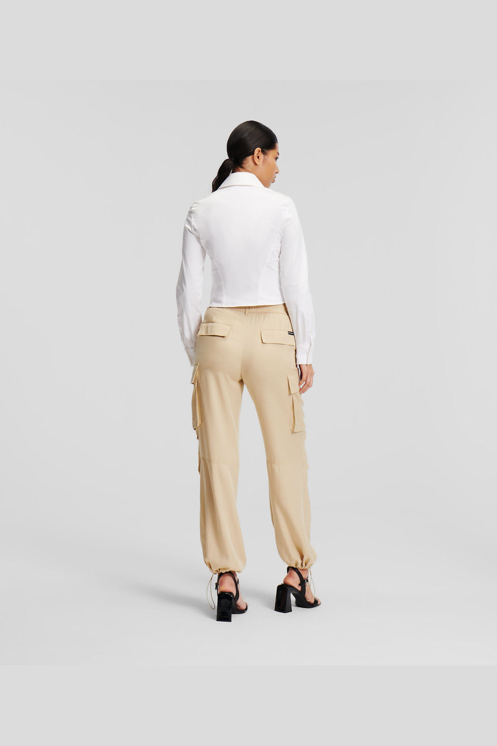 Karl Lagerfeld Ultra Soft Cargo Pants Beige 241W1000 190