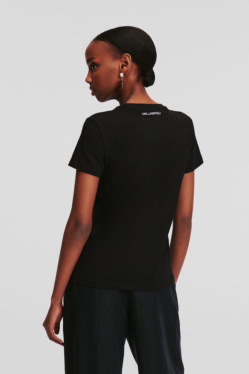 Karl Lagerfeld Karl Signature T-Shirt Black 245W1706 999