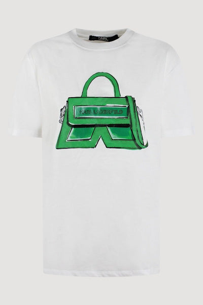 Karl Lagerfeld K-Bag Logo T-shirt Άσπρο 236W1730