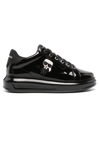 Karl Lagerfeld Kapri Logo-Appliqué Sneakers Μαύρα KL62530U