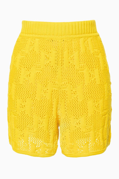 Karl Lagerfeld Crochet Cotton Mini Σοτς Κίτρινο 241W1011 221