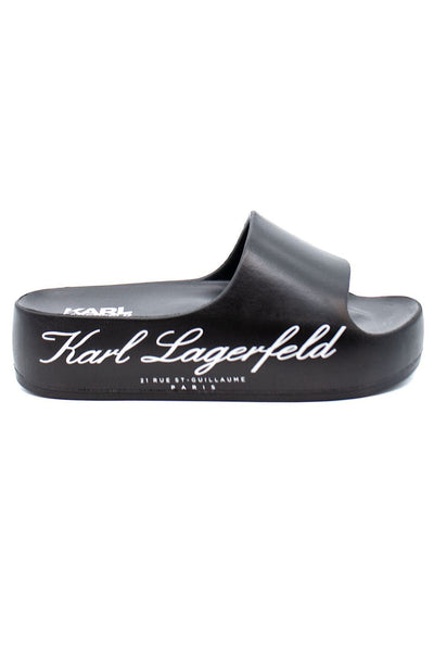 Karl Lagerfeld Hotel Logo Μαύρα Slides KL86000