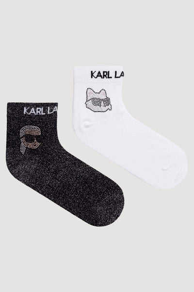 Karl Lagerfeld Κάλτσες 2-pack Black/White 236W3907