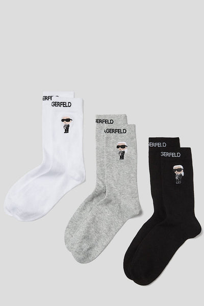 Karl Lagerfeld K/Ikonik Κάλτσες Πακέτο 3 Τεμαχίων 230W6001 972