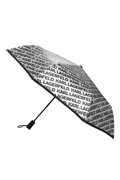Karl Lagerfeld Logo-Print Compact Ομπρέλα Ασημί 235W3995