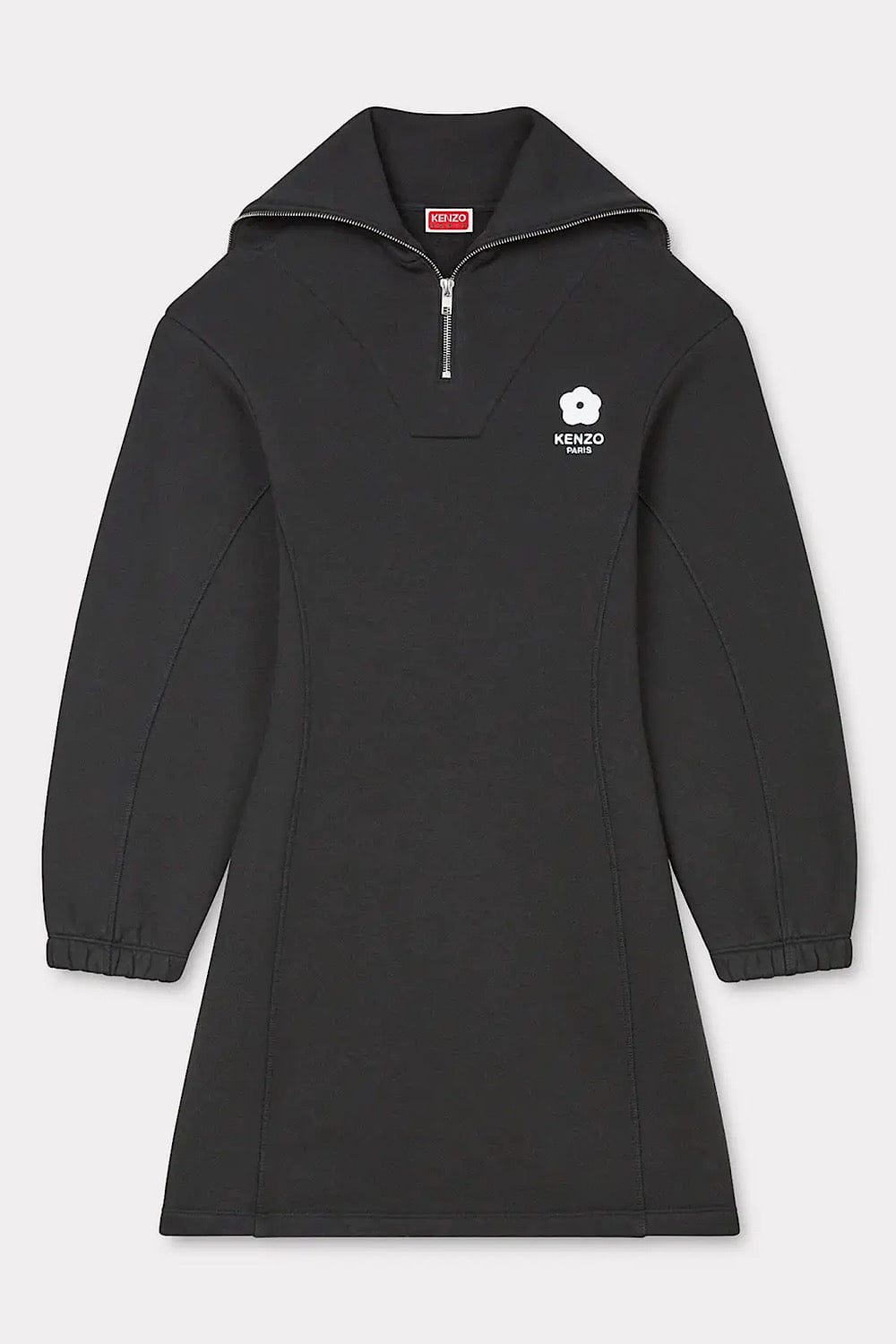 Kenzo 'Boke Flower 2.0' Embroidered Sweatshirt Dress Black