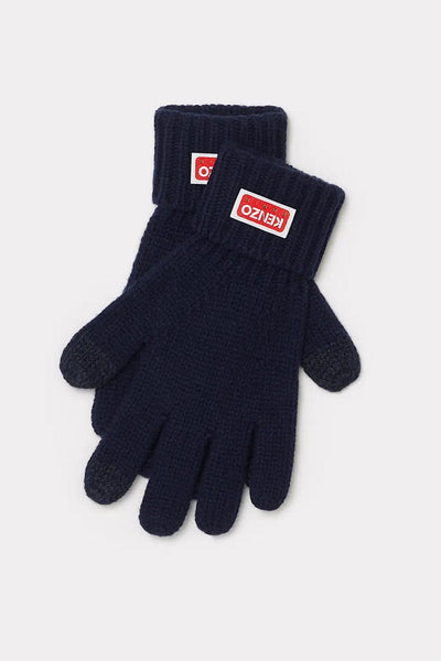 Kenzo Tag Wool Gloves Navy FD68GU180KWA.77 –