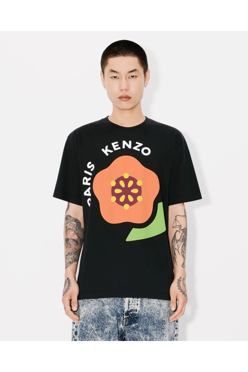 Kenzo 'Kenzo Pop' Classic T-Shirt in Cotton Black