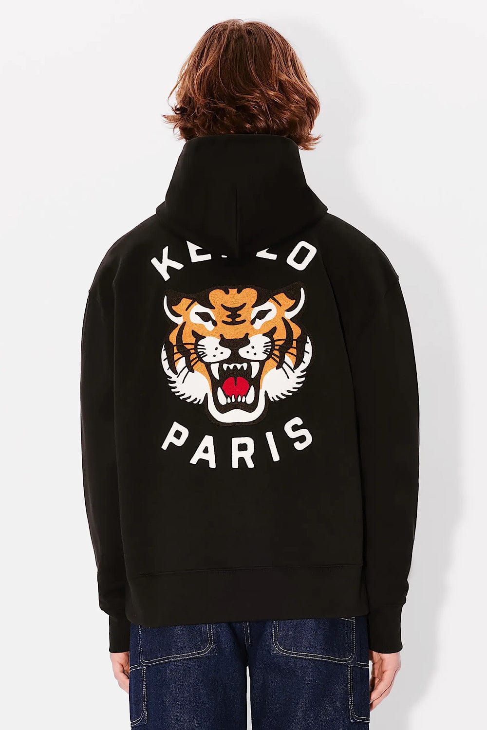 Kenzo 'Lucky Tiger' Genderless Embroidered Oversized Μπλούζα Μαύρο FE58SW0114MF.99J