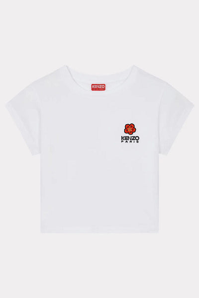 Kenzo 'Boke Flower Crest' Micro-Embroidered T-Shirt Άσπρο FE52TS0914SO.02