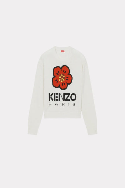 Kenzo 'Boke Flower' Πλεκτή Μπλούζα Off White FD62PU4303LD.02
