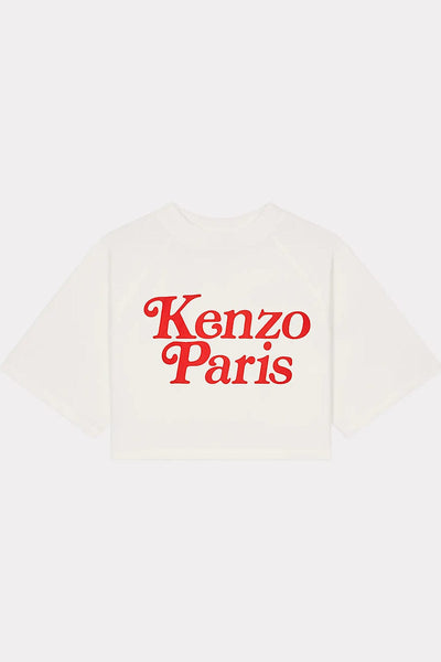 Kenzo By Verdy Boxy Cropped T-Shirt Άσπρο FE52TS1104SG.02