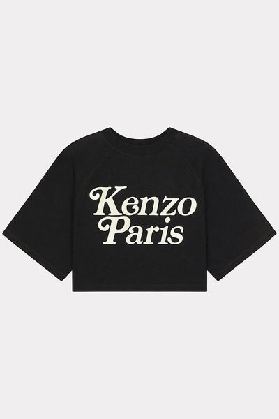 Kenzo By Verdy Boxy Cropped T-Shirt Μαύρο FE52TS1104SG.99