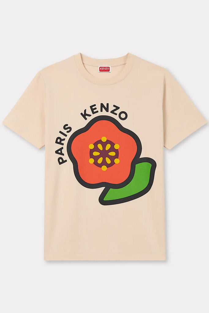 Kenzo 'Kenzo Pop' Loose T-shirt in Cotton Cream FF52TS1684SO