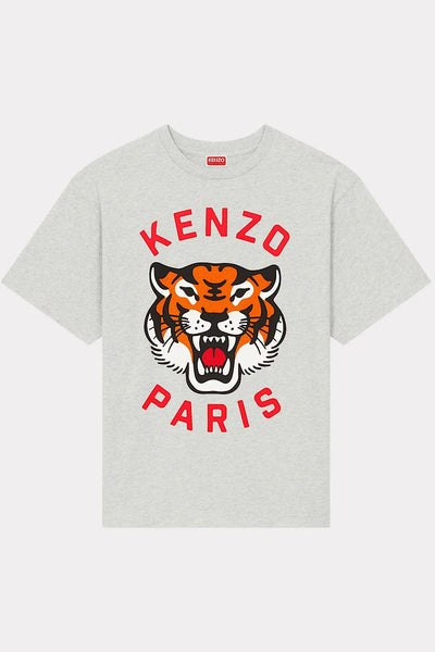 Kenzo Lucky Tiger Oversized Genderless T-Shirt Γκρι FE58TS0064.93