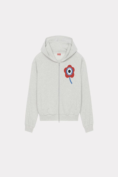 Kenzo Target  Crest Zipped-Hoodie-Sweatshirt Γκρι FD62SW0884MF 93