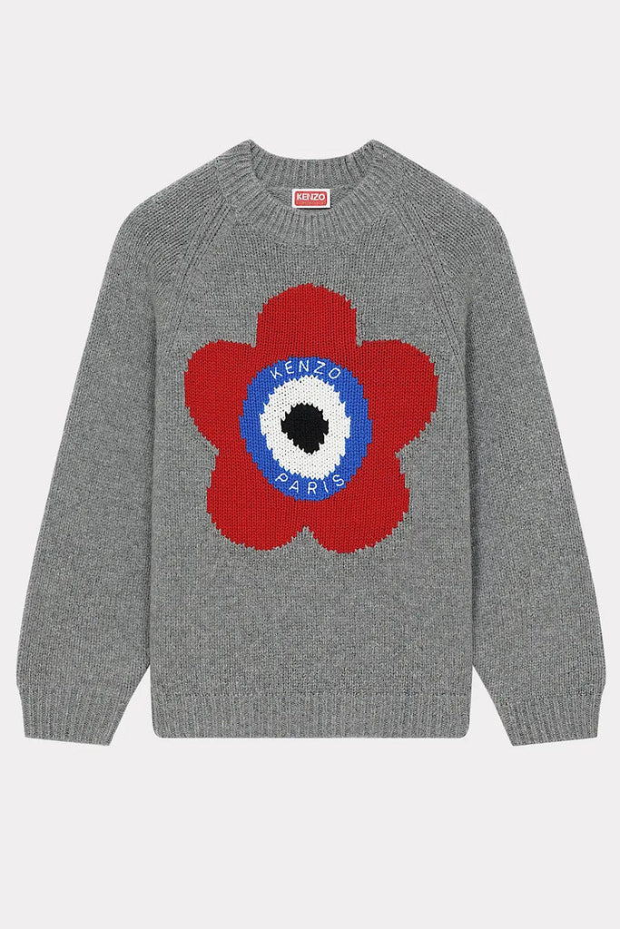 Kenzo Target Wool Blouse Gray FD62PU4123BC.94