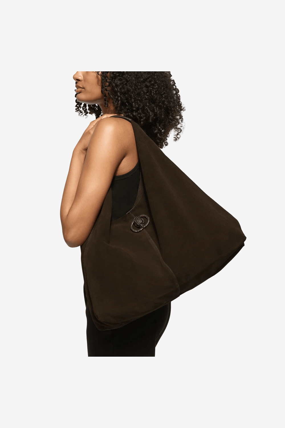 Kurt Geiger Chelsea Large Slouch Hobo Τσάντα Σκούρο Καφέ 5049731209