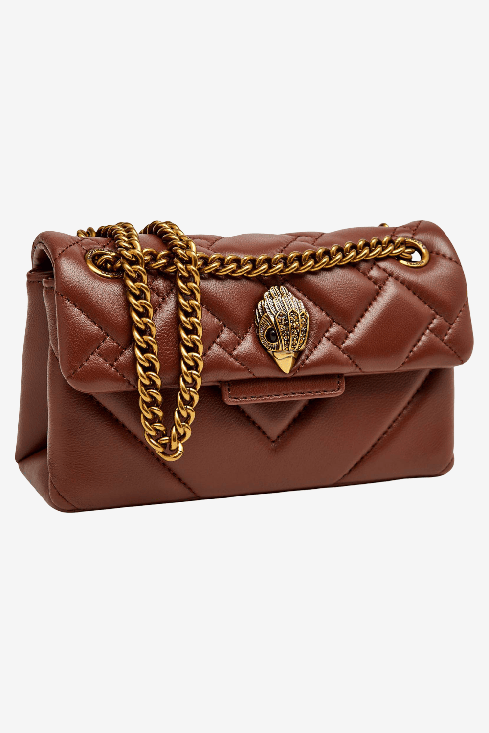 Kurt Geiger Kensington 17 Δερμάτινη Τσάντα Καφέ 5580954109