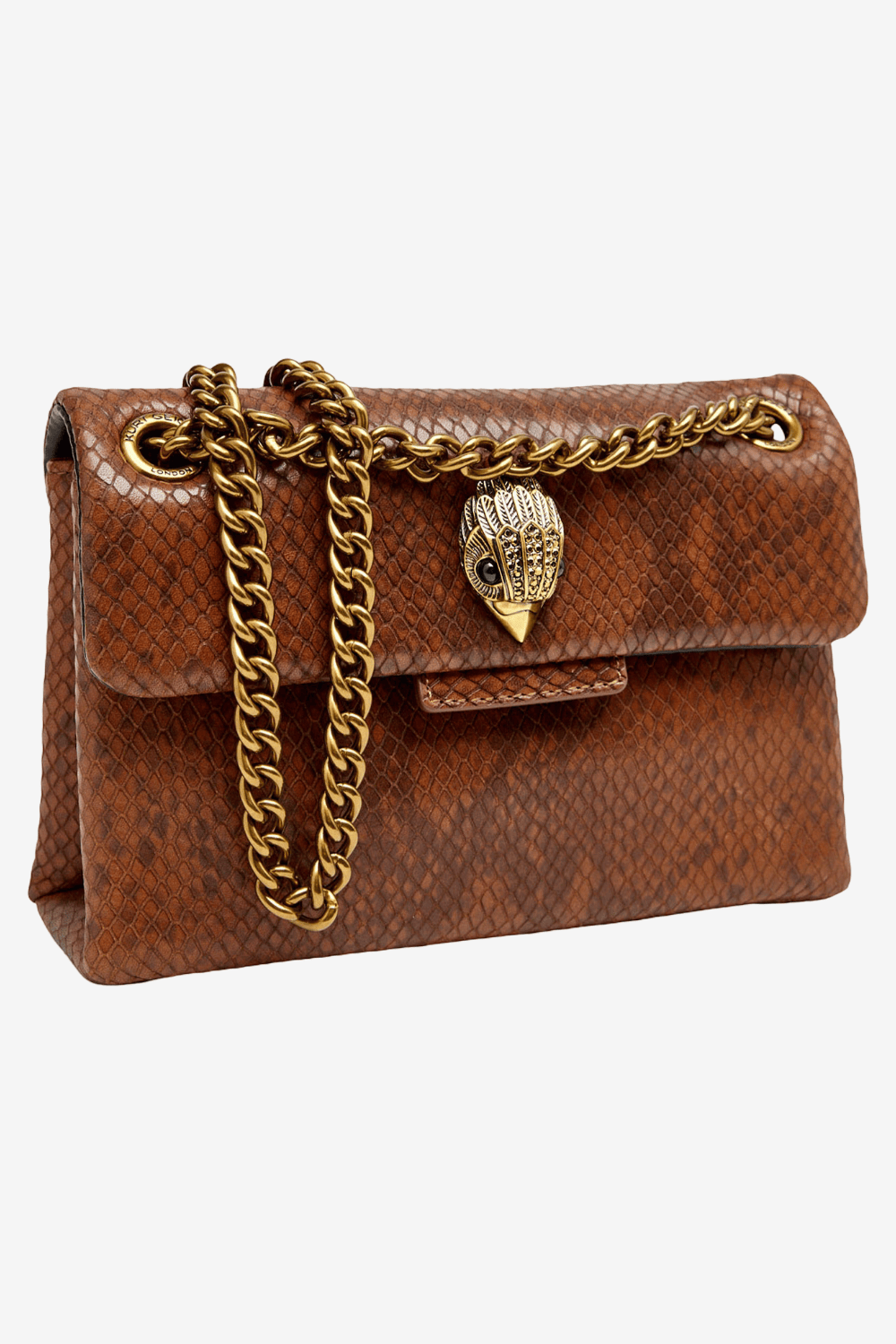 Kurt Geiger Leather Mini Kensington Τσάντα Καφέ 5017330719