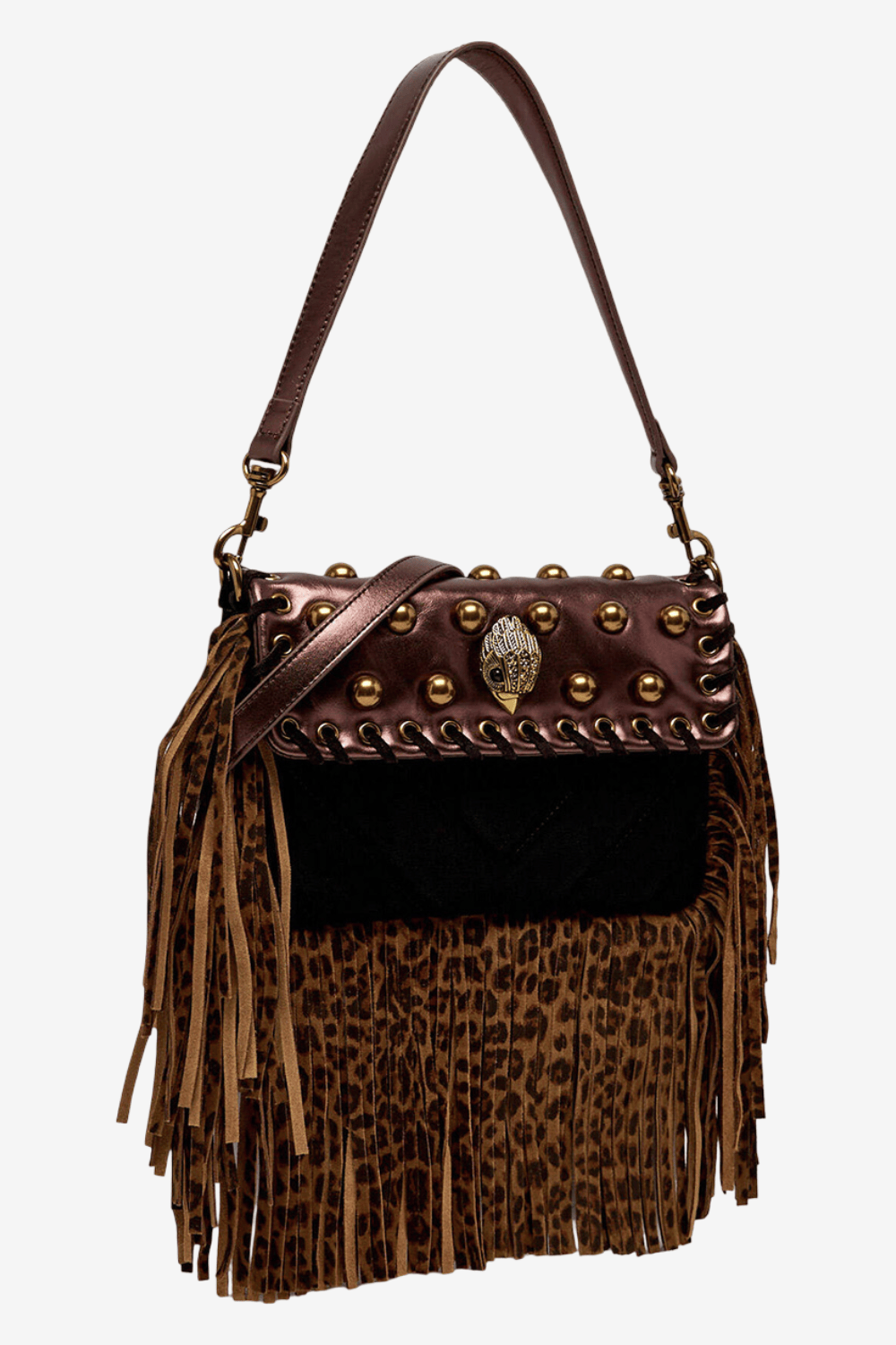 Kurt Geiger Small Oxford Fringe Shoulder Bag Brown 5842939129