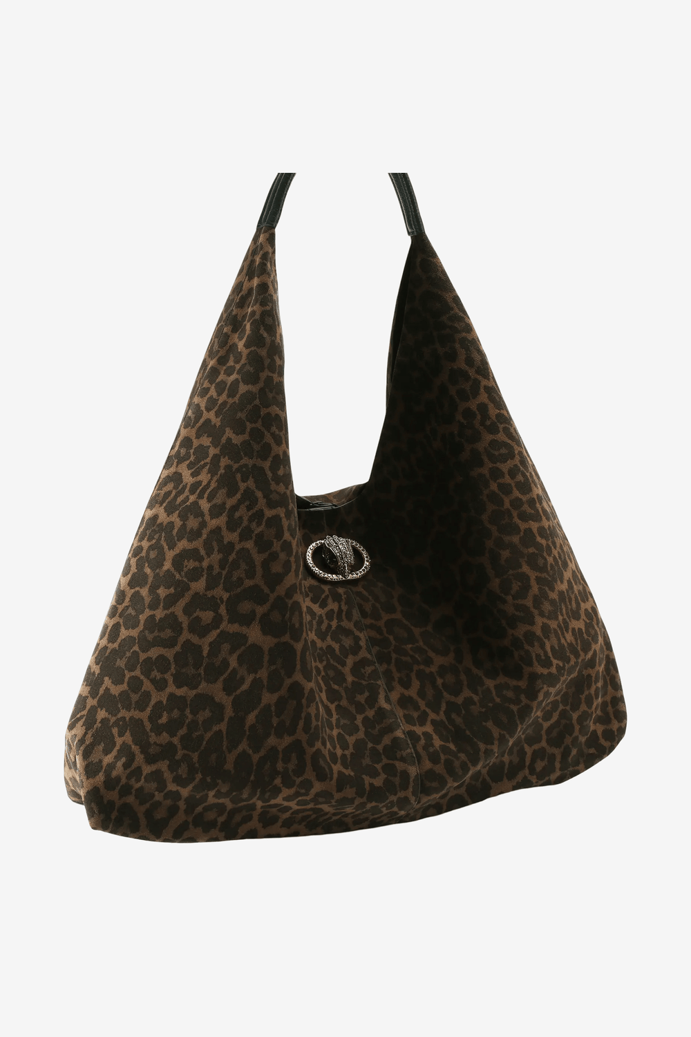 Kurt Geiger Chelsea Large Slouch Hobo Τσάντα Leopard Σκούρο Καφέ 5049739289