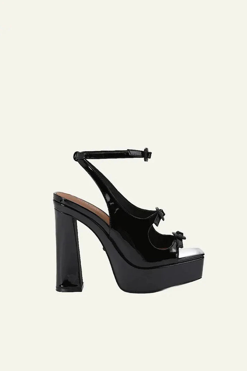 Kurt Geiger Buckle Platform Πέδιλα Μαύρα 5850300309