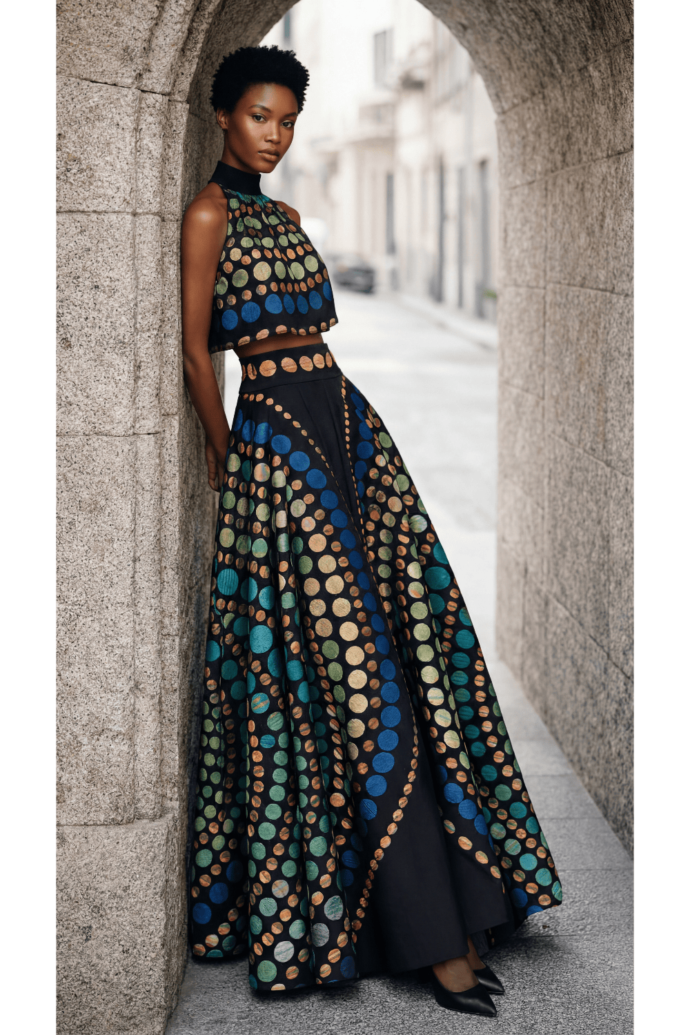 Lace Maxi Set Multicolor M-1808
